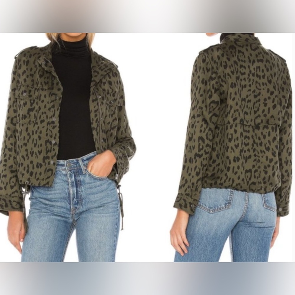 Rails Collins Green Leopard Print Jacket Size XSmall